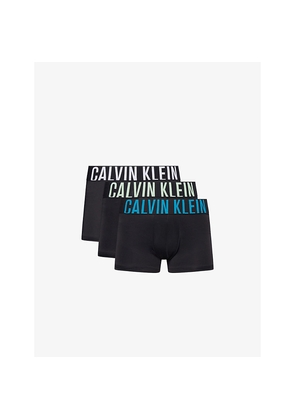 Mens Calvin Klein Intense Power Branded Pack Of Three Stretch-Woven Trunks