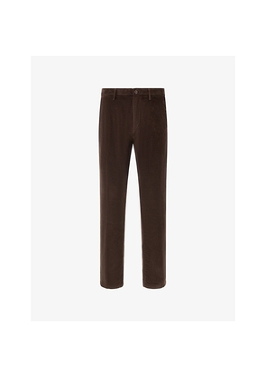 Mens Boggi Milano Straight-Leg Stretch-Velvet Trousers