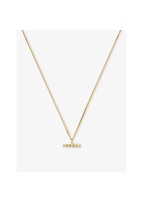 Womens Missoma Lucy Williams T-Bar 18ct Yellow-Gold Vermeil and Cubic Zirconia Pendant Necklace