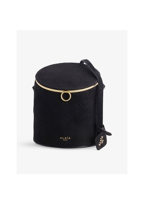 Womens Alaia La Canette Small Suede Bucket Bag