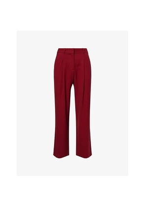 Womens Me And Em Statement Pleated Wide-Leg Woven Trousers