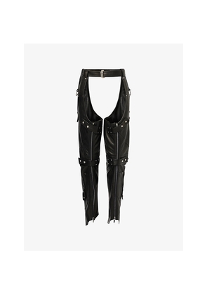 Womens Rick Owens Leo Leather Chaps