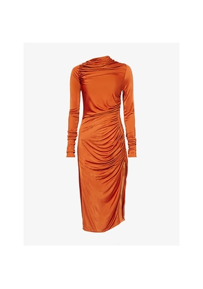 Womens Rick Owens Lillies Svita Long-Sleeve Jersey Maxi Dress