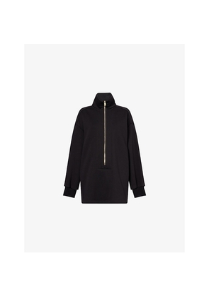 Womens Darkpark River High-Neck Zipped Cotton-Jersey Sweatshirt