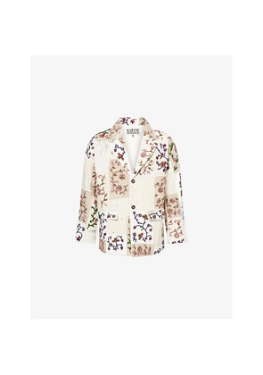 Mens Kartik Research Chintz Floral-Embroidered Cotton Blazer