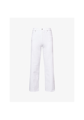 Womens Frame The Icon Flared Cotton-Blend Jeans