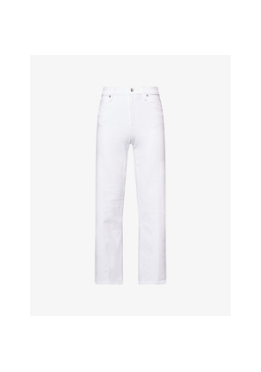 Womens Frame Le Slim Palazzo Cotton-Blend Jeans