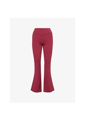 Womens Bo+Tee Flared High-Rise Leggings