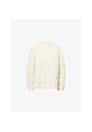 Womens Mother The Biggie Cable-Knit Wool-Blend Jumper