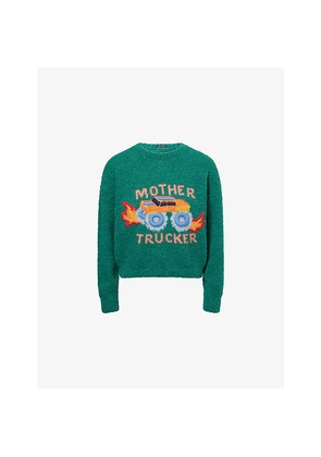 Womens Mother The Jumper Embroidered Wool-Blend Jumper