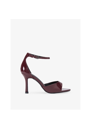 Womens KG Kurt Geiger Serena Faux Patent-Leather Heeled Sandals