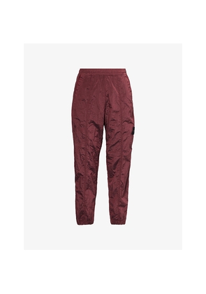 Mens Stone Island Logo-Badge Relaxed-Fit Shell Trousers