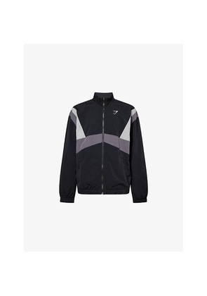 Mens Gymshark Retro Logo-Print Woven Track Jacket