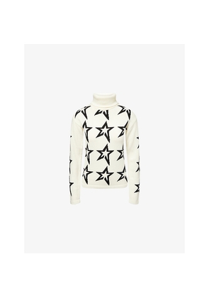 Womens Perfect Moment Star Dust Star-Pattern Merino-Wool Jumper