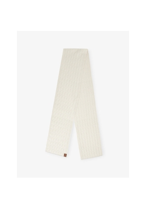Mens Eleventy Cable-Knit Cashmere Scarf