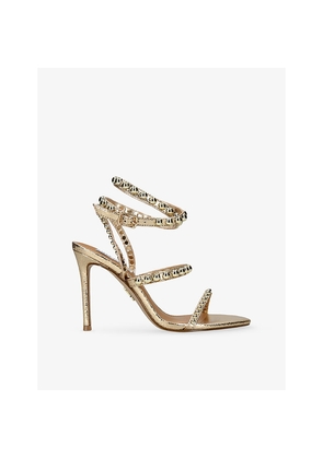 Womens Steve Madden Teena Stud Heeled Woven Sandals