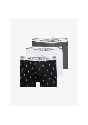Mens Polo Ralph Lauren Logo Pack Of Three Cotton-Jersey Boxer Briefs