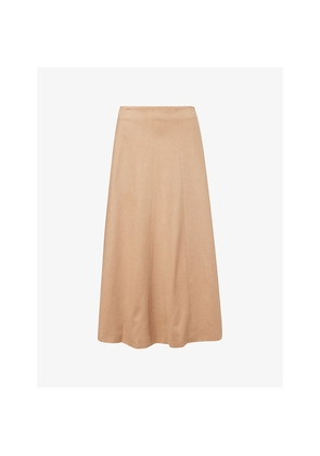 Womens Max Mara Geneve A-Line Wool Midi Skirt