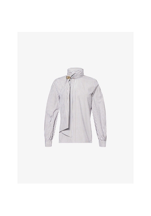 Womens Max Mara Disco Striped Stretch-Cotton Blouse
