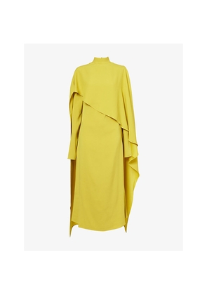 Womens Taller Marmo Carrington Cape-Effect Crepe-Cady Midi Dress