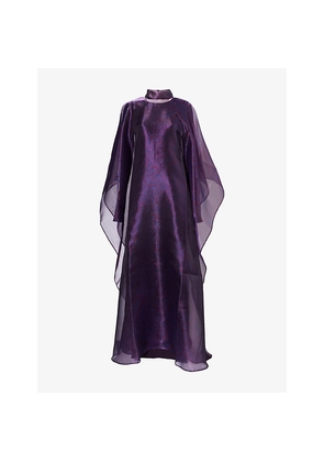 Womens Taller Marmo Suratt Paisley-Pattern Organza Kaftan Dress