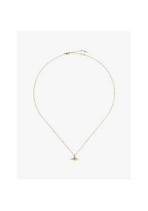 Womens Missoma Lucy Williams T-Bar 14ct Yellow Gold and 0.04ct Lab Grown Diamond Necklace