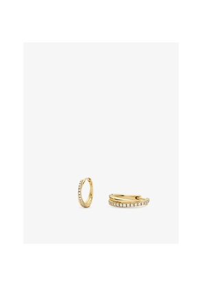 Womens Missoma Lucy Williams Fine Diamond Entwine 14ct Yellow Gold and 0.160ct Lab Grown Diamond Huggies