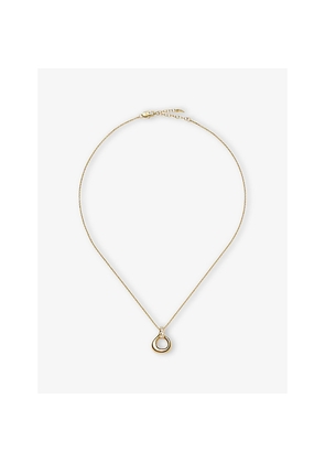 Womens Missoma Molten Snow Twisted 18ct Yellow Gold-Plated Brass and Zirconia Pendant Necklace