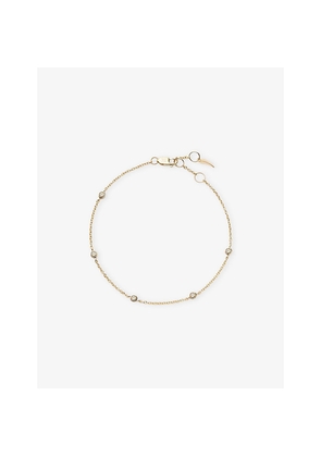 Womens Missoma Floating 14ct Yellow Gold and 0.06ct Lab Grown Diamond Bracelet