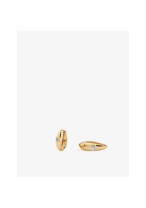 Womens Missoma Dome 14ct Yellow Gold and 0.066ct Lab Grown Diamond Huggies