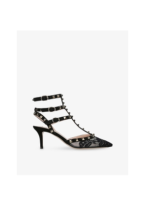 Womens Valentino Garavani Rockstud 65 Lace Courts