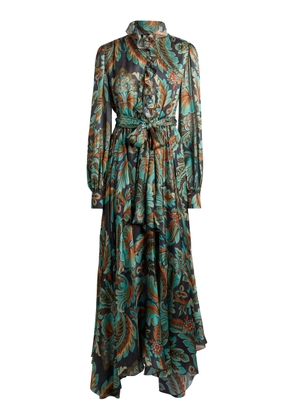 Etro Ruffled Silk Maxi Dress - Moda Operandi