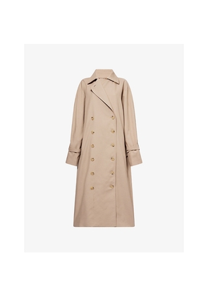 Womens Toteme Double-Breasted Cotton-Blend Trench Coat