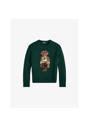 Mens Polo Ralph Lauren Bear Crewneck Wool Jumper