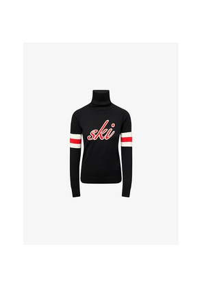 Womens Perfect Moment Neve Turtleneck Merino-Wool Ski Jumper