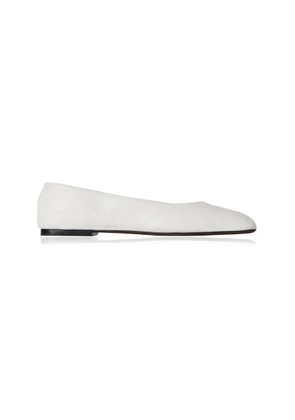 The Row Leather Square Ballet Flats - Moda Operandi