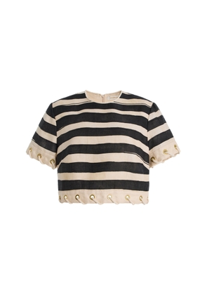 Zimmermann Rebellion Striped Linen Rope Top - Moda Operandi