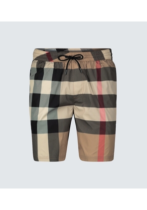 Burberry Large check-print swim shorts
