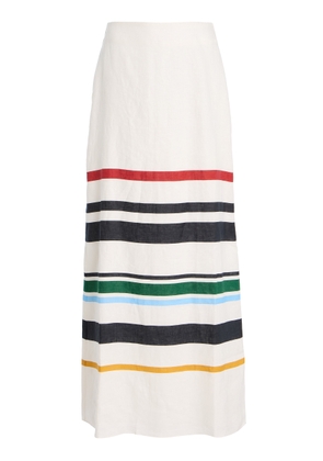 Cala de la Cruz Exclusive Tua Striped Linen Maxi Skirt - Moda Operandi