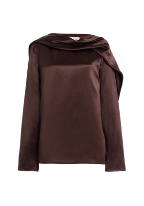 Tove Caris Draped Satin Top - Moda Operandi