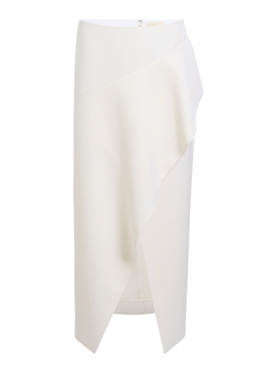 Khaite Jaia Asymmetric Wool Midi Skirt - Moda Operandi