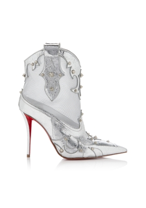 Christian Louboutin Bootytiag 100mm Metallic Leather Western Boots - Moda Operandi
