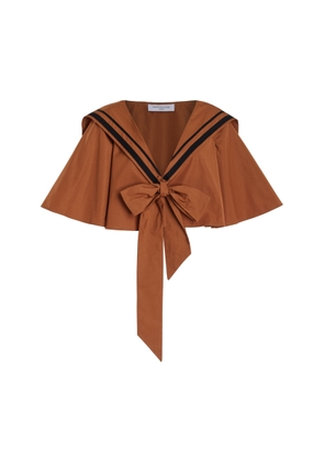 FRANÇOISE Exclusive Coco Oversized Cotton Cropped Sailor Top - Moda Operandi