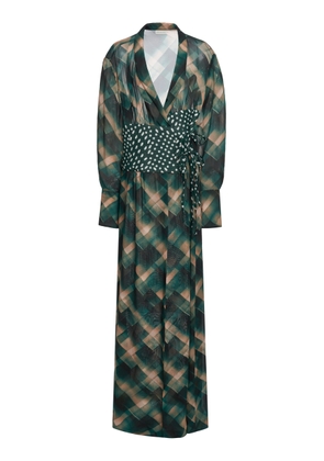 Dries Van Noten Cebeau Belted Georgette Top - Moda Operandi