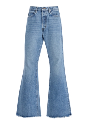 FRAME The Lax Frayed Flared Jeans - Moda Operandi