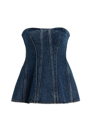 Agolde Lara Denim Corset Top - Moda Operandi