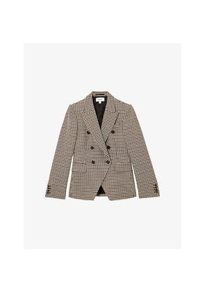 Womens Reiss Hartley Double-Breasted Wool-Blend Blazer