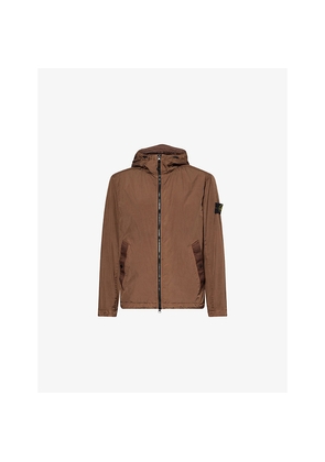 Mens Stone Island Crinkle Reps Ny Hooded Woven Jacket