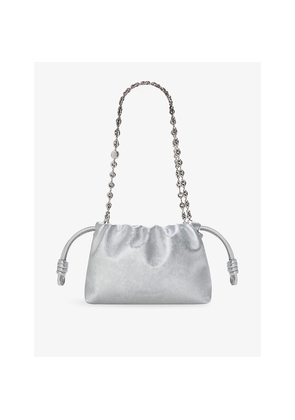 Womens Loewe Flamenco Metallic Mini Leather Clutch Bag