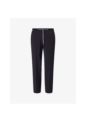 Mens Corneliani Slim-Leg Drawstring Wool Trousers